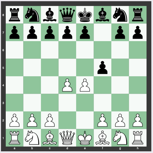 Staunton Gambit - 1. d4 f5 2. e4