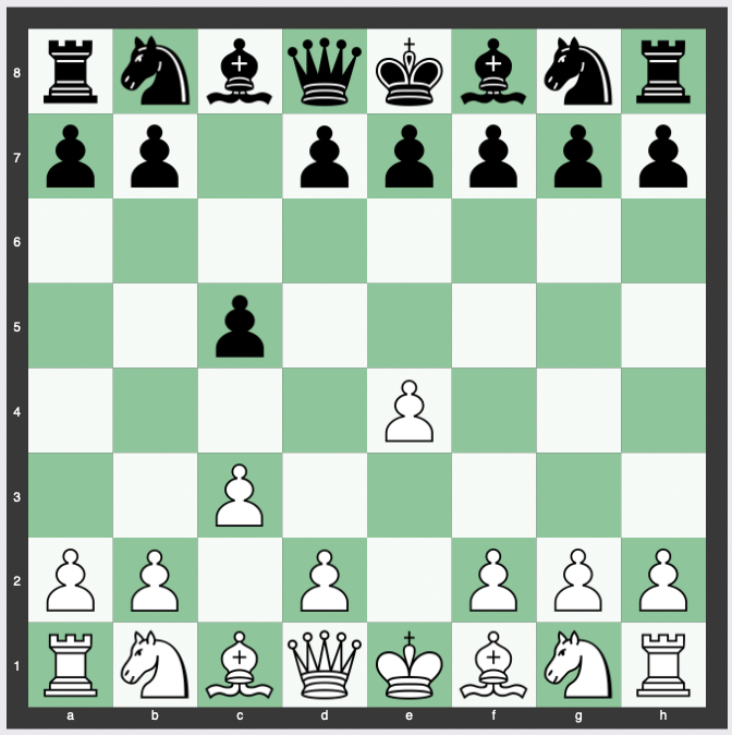 Sicilian Defense, Alapin Variation - 1. e4 c5 2. c3