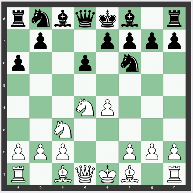 Sicilian Defense, Najdorf Variation - 1. e4 c5 2. Nf3 d6 3. d4 cxd4 4. Nxd4 Nf6 5. Nc3 a6