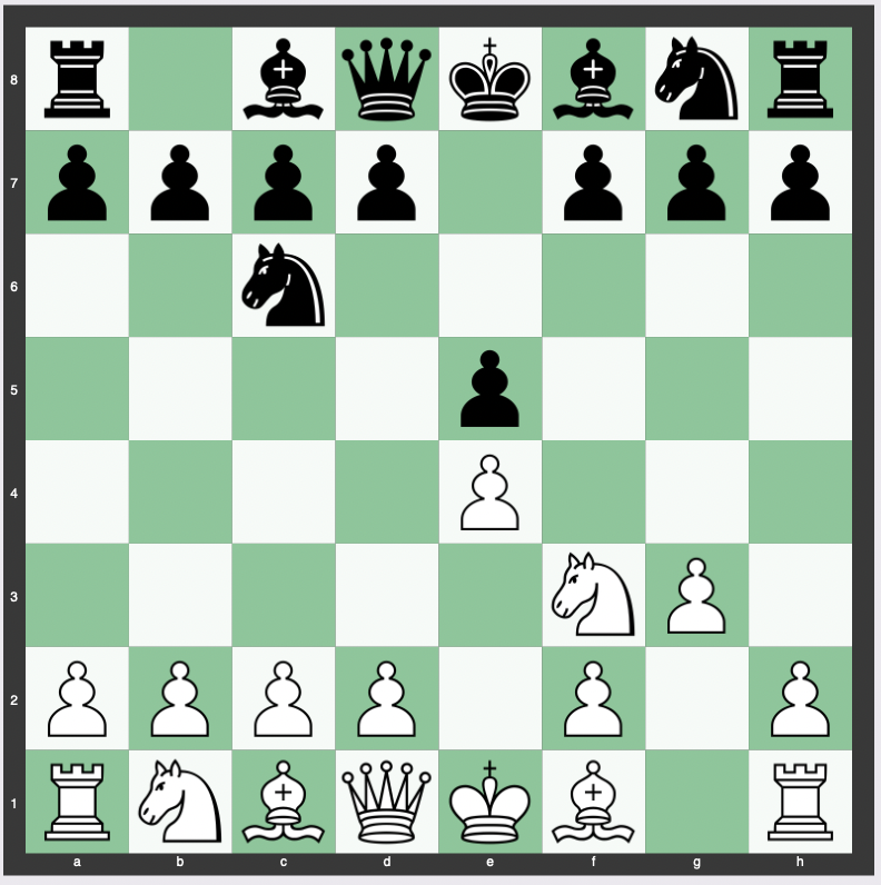 Konstantinopolsky Opening - 1. e4 e5 2. Nf3 Nc6 3. g3