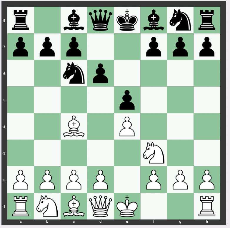 Semi-Italian Opening - 1. e4 e5 2. Nf3 Nc6 3. Bc4 d6