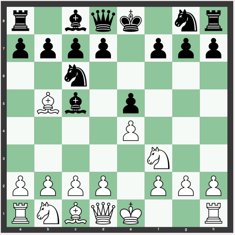 Classical or Cordel Defense (Ruy Lopez Theory) - 1. e4 e5 2. Nf3 Nc6 3. Bb5 Bc5