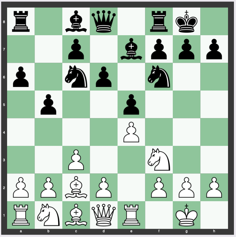 Lutikov Variation - 1. e4 e5 2. Nf3 Nc6 3. Bb5 a6 4. Ba4 Nf6 5. O-O Be7 6. Re1 b5 7. Bb3 d6 8. c3 O-O 9. Bc2