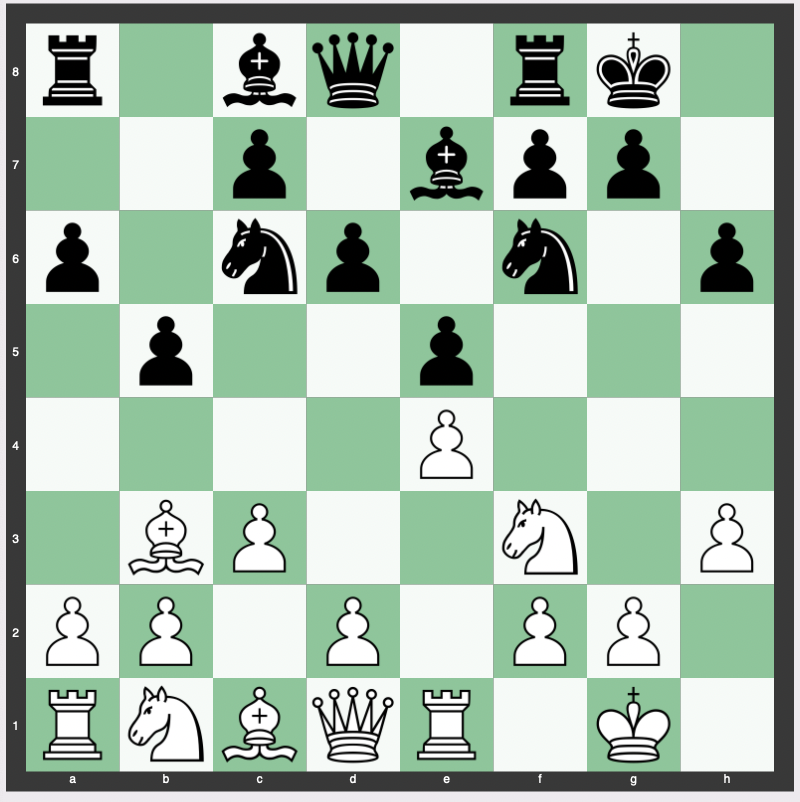 Smyslov Variation (Ruy Lopez Theory) - 1. e4 e5 2. Nf3 Nc6 3. Bb5 a6 4. Ba4 Nf6 5. O-O Be7 6. Re1 b5 7. Bb3 d6 8. c3 O-O 9. h3 h6