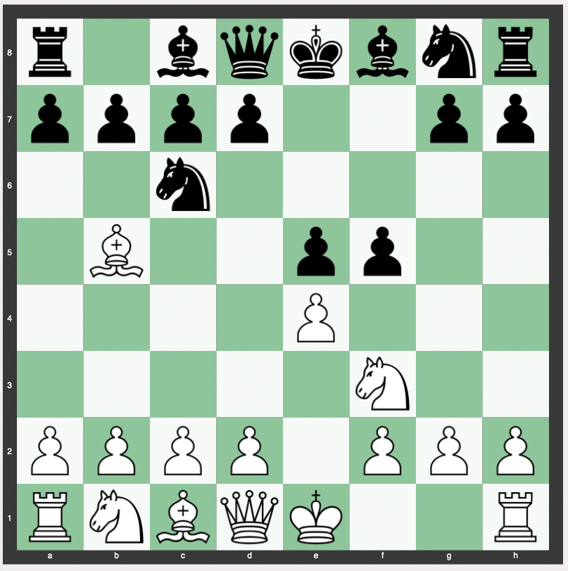 Schliemann Defense (Ruy Lopez Theory): 1. e4 e5 2. Nf3 Nc6 3. Bb5 f5