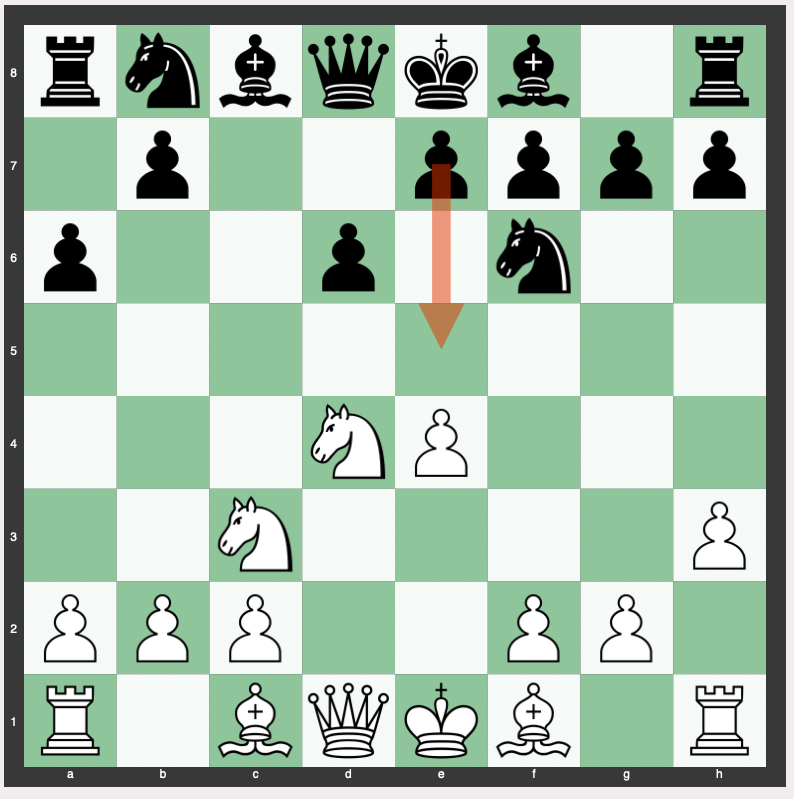 Sicilian Defense: Open, Najdorf, Adams' Attack - 1. e4 c5 2. Nf3 d6 3. Nc3 Nf6 4. d4 cxd4 5. Nxd4 a6 6. h3